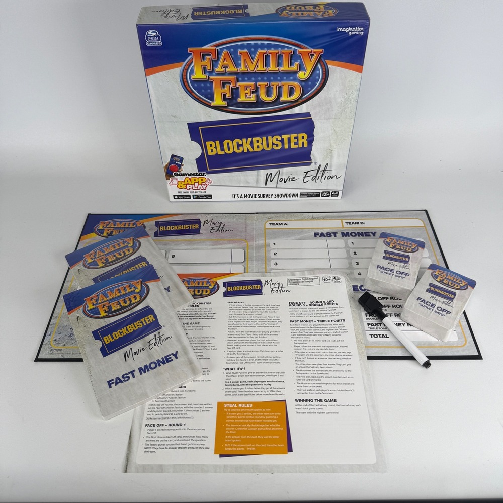 Family Feud Blockbuster Movie Edition Board Game Spin Master 2020